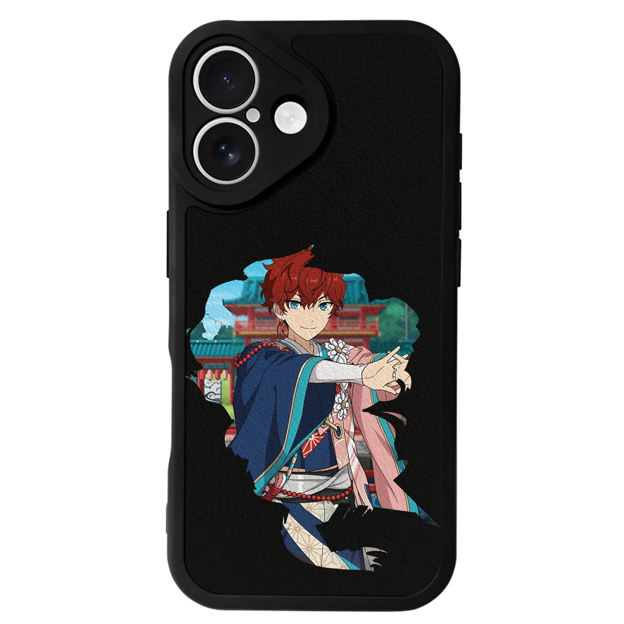 あんさん ぶる グッズ ALKALOID 天城一彩 - IPhone 16シリーズ対応 ・ シリコンスマホケース ・ レザー調 ・ 高精度フィット ・ 耐衝撃 ・ ワイヤレス充電対応 ・ 精密カット